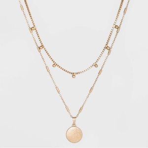 Universal Thread layered gold necklace